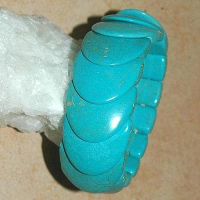 Tqr 015a bracelet turquoise woolite bijou ethnique achat vente