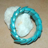 Tqr 015c bracelet turquoise woolite bijou ethnique achat vente