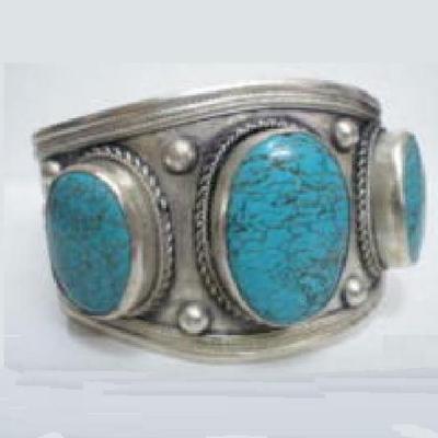 Tqt 002a bracelet torque turquoise argent ethnique 925 achat vente bijoux