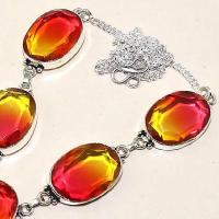 Trm 034b collier parure tourmaline rouge or achat vente mineraux