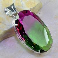 Trm 046a pendentif tourmaline ametrine pierre taillee achat vente bijou argent 925