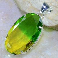 Trm 050b pendentif tourmaline ametrine pierre taillee achat vente bijou argent 925
