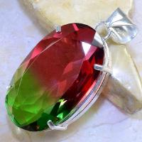 Trm 058b pendentif tourmaline ametrine pierre taillee achat vente bijou argent 925