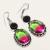 Trm 065a boucles pendants oreilles tourmaline onyx noir achat vente bijou monture argent 925