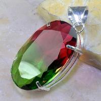 Trm 080b pendentif tourmaline ametrine pierre taillee achat vente bijou argent 925