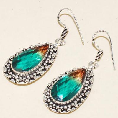 Trm 084c boucles pendants oreilles tourmaline achat vente bijou monture argent 925