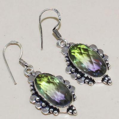 Trm 085b boucles pendants oreilles tourmaline achat vente bijou monture argent 925