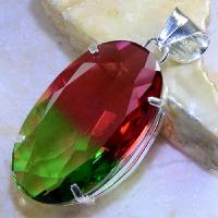 Trm 097b pendentif tourmaline ametrine pierre taillee achat vente bijou argent 925