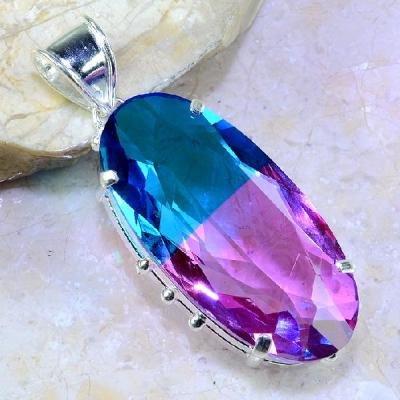 Trm 100a pendentif tourmaline ametrine pierre taillee achat vente bijou argent 925