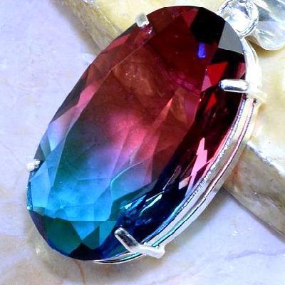 Trm 117b pendentif tourmaline ametrine pierre taillee achat vente bijou argent 925