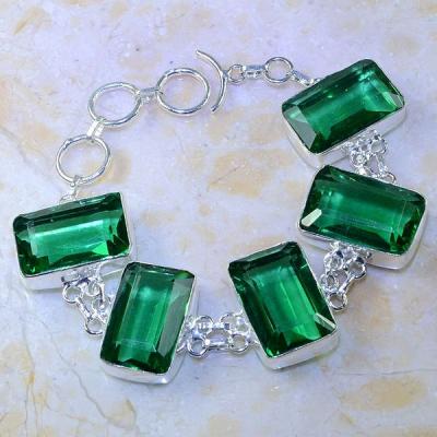 Trm 122a bracelet tourmaline verte pierre taillee achat vente bijou argent 925