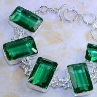 Trm 122b bracelet tourmaline verte pierre taillee achat vente bijou argent 925