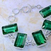 Trm 122c bracelet tourmaline verte pierre taillee achat vente bijou argent 925