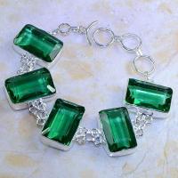 Trm 122d bracelet tourmaline verte pierre taillee achat vente bijou argent 925