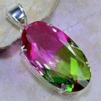 Trm 125a pendentif tourmaline ametrine pierre taillee achat vente bijou argent 925