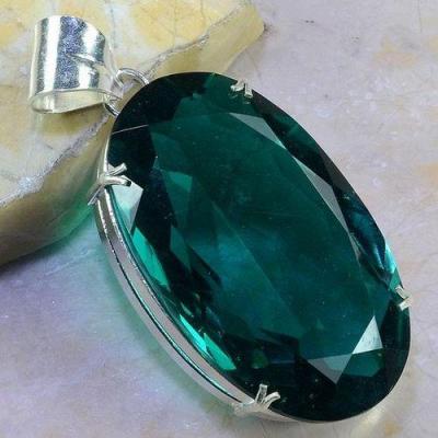 Trm 128a pendentif tourmaline verte bleue pierre taillee achat vente bijou argent 925