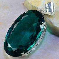 Trm 128b pendentif tourmaline verte bleue pierre taillee achat vente bijou argent 925