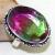 Trm 130b bague t59 tourmaline rose verte bijoux medievale argent 925 vente achat