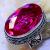 Trm 149a bague t56 tourmaline rose bijoux renaissance medievale argent 925 vente achat
