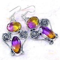 Trm 156a boucles pendants oreilles tourmaline rose or achat vente bijou monture argent 925