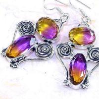 Trm 156b boucles pendants oreilles tourmaline rose or achat vente bijou monture argent 925