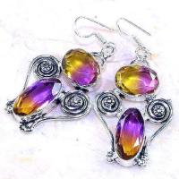 Trm 156c boucles pendants oreilles tourmaline rose or achat vente bijou monture argent 925