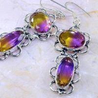 Trm 177c boucles pendants oreilles tourmaline mauve or achat vente bijou monture argent 925 1 2