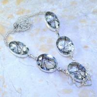 Trm 178a collier parure sautoir tourmaline quartz rutile cristal achat vente bijou argent 925 1 1