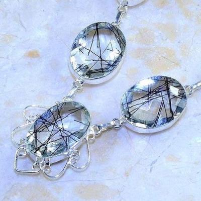 Trm 178d collier parure sautoir tourmaline quartz rutile cristal achat vente bijou argent 925 1 1