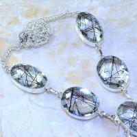 Trm 178c collier parure sautoir tourmaline quartz rutile cristal achat vente bijou argent 925 1 1