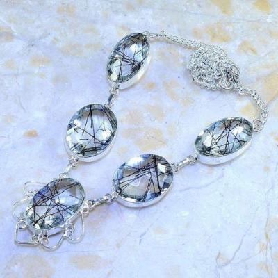 Trm 178d collier parure sautoir tourmaline quartz rutile cristal achat vente bijou argent 925 1 1