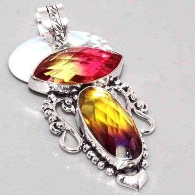 Trm 225c pendentif pendant tourmaline ametrine amethyste achat vente bijou argent 925 1