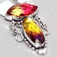 Trm 225c pendentif pendant tourmaline ametrine amethyste achat vente bijou argent 925 1