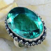 Trm 247b bague t63 medievale tourmaline chevaliere quartz vert bijou argent 925 achat vente 1