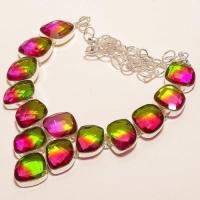 Trm 261d collier parure sautoir tourmaline watermelon achat vente bijou argent 926