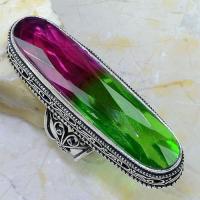 Trm 271b bague chevaliere t57 14x50mm tourmaline achat vente bijou argent 925