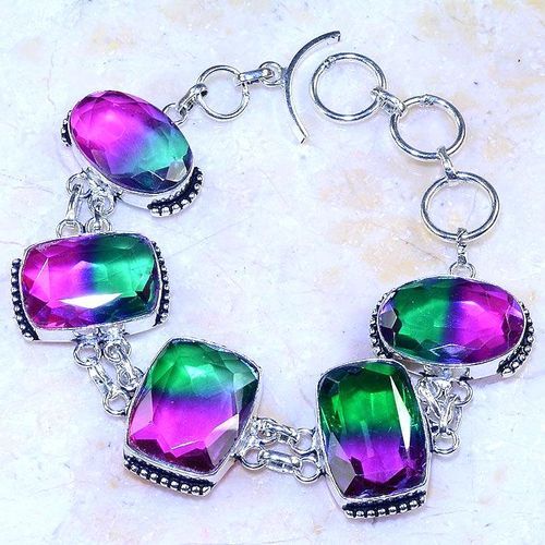 Trm 277d bracelet 10x20mm tourmaline achat vente bijou argent 925