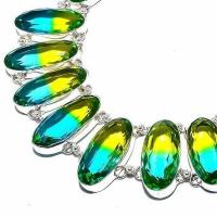 Trm 319b collier parure tourmaline 119gr vert or ovales 14x24mm achat vente bijou argent 925