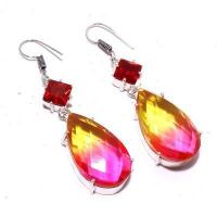 Trm 320a boucles oreilles tourmaline 1gr rose or ovales 18x30mm achat vente bijou argent 925