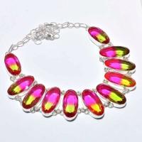 Trm 322a collier parure tourmaline 122gr rose peridot ovales 15x33mm achat vente bijou argent 925