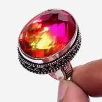 Trm 381b bague chevaliere t55 tourmaline 14gr 16x22mm rouge or achat vente bijou argent 925