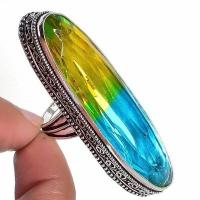 Trm 393c bague chevaliere t55 tourmaline 25gr 15x60mm bleu or achat vente bijou argent 925