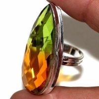 Trm 416b bague chevaliere 12gr t60 16x42mm tourmaline vert or achat vente bijou argent 925