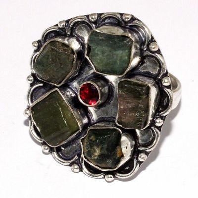 Trm 456b bague chevaliere anneau t59 tourmaline noire grenat 9gr 30mm achat vente bijou argent 925