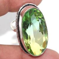 Trm 519a bague chevaliere anneau t55 tourmaline 14gr 15x32mm vert or achat vente bijou argent 925