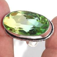 Trm 519c bague chevaliere anneau t55 tourmaline 14gr 15x32mm vert or achat vente bijou argent 925