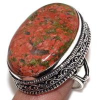 Un 002a bague chevaliere unakite 21gr t58 24x32mm achat vente bijou pierre argent 925