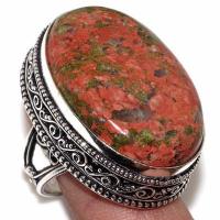 Un 002b bague chevaliere unakite 21gr t58 24x32mm achat vente bijou pierre argent 925