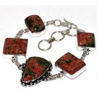 Un 006d bracelet unakite 32gr achat vente bijou mineraux lithotherapie argent 925