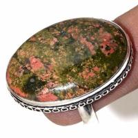 Un 010c bague chevaliere unakite 10gr t58 20x28mm achat vente bijou pierre argent 925